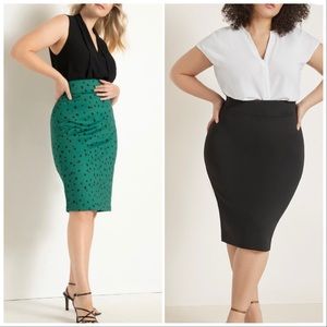 NWT Set of 2- Eloquii Neoprene Pencil Skirts
